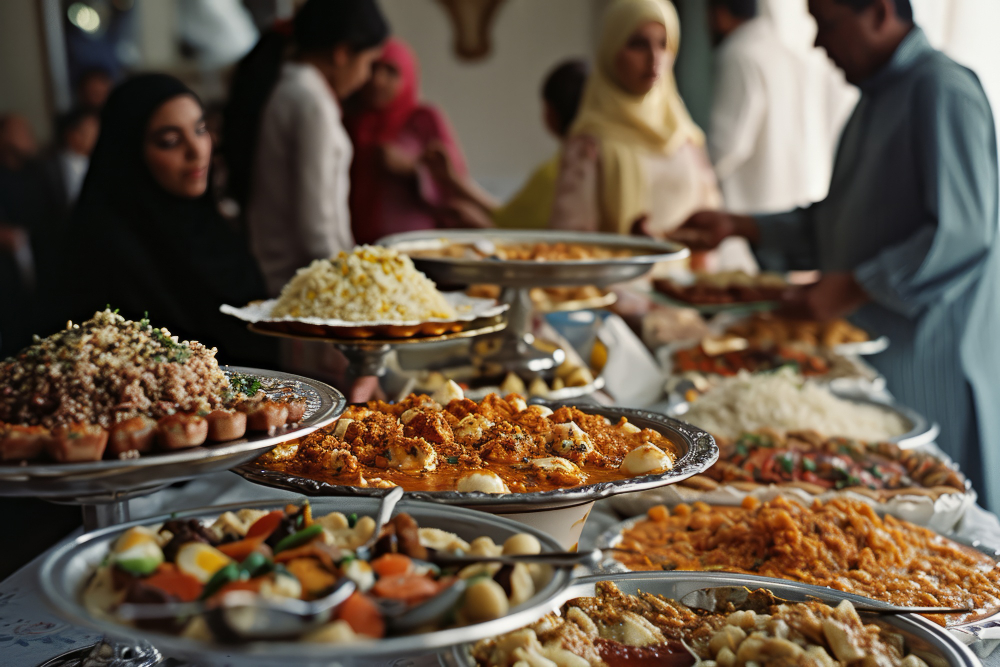 Hygienic food catering setup in Abu Dhabi ensuring safety and quality for events
