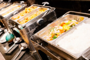 Elegant corporate catering setup in Abu Dhabi with modern Emirati cuisine