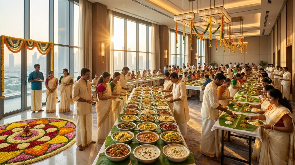 large scale Onam catering Abu Dhabi