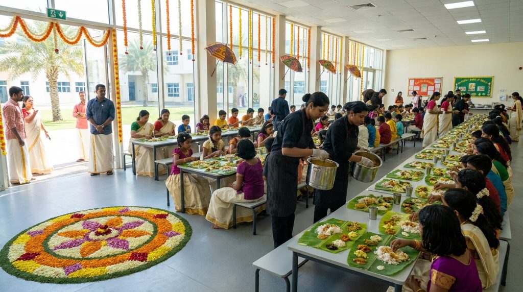 school Onam celebration catering Abu Dhabi