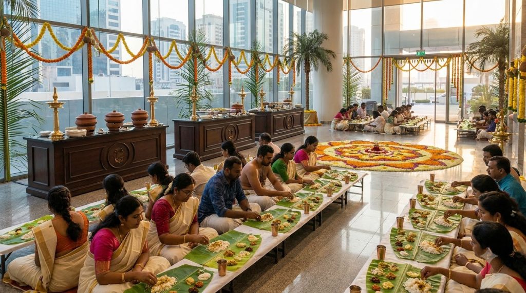 corporate Onam lunch Abu Dhabi