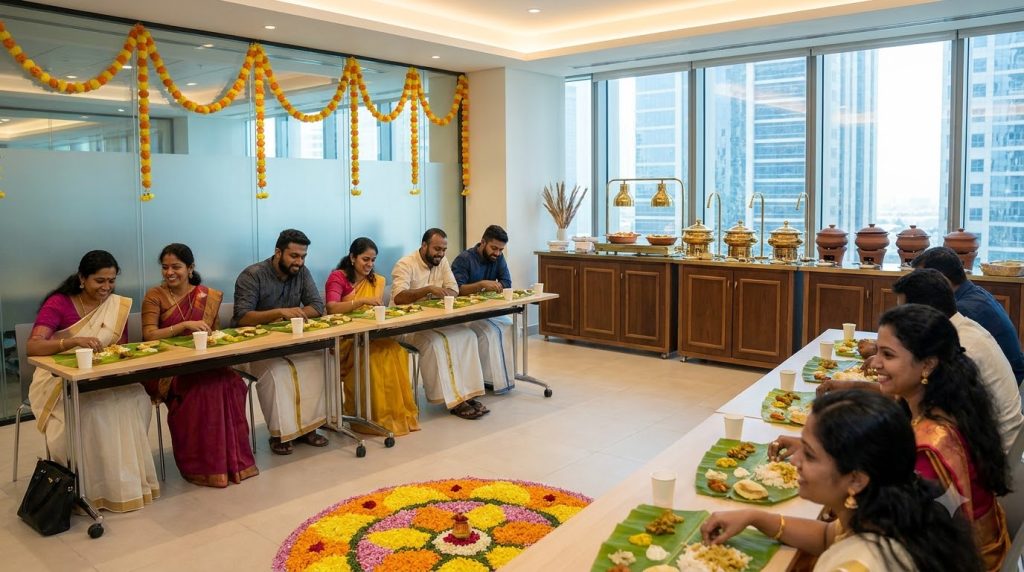 corporate Onam lunch Abu Dhabi